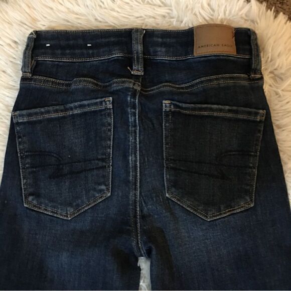 AMERICAN EAGLE 🦅 SZ 000 NEXT LEVEL STRETCH HIGH WAIST JEANS - Picture 5 of 7